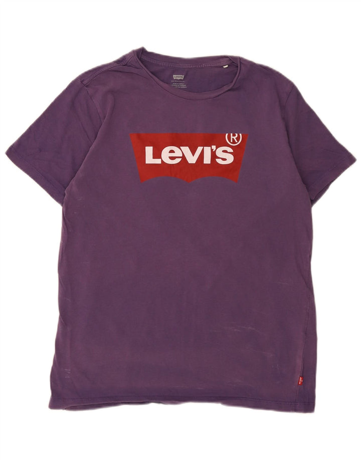 T-shirt grafica da uomo Levi's Top in cotone viola medio