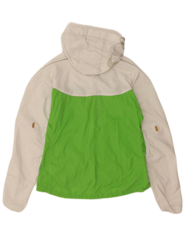 Giacca da ginnastica con cappuccio da donna Nike UK 14 Medium White Colourblock