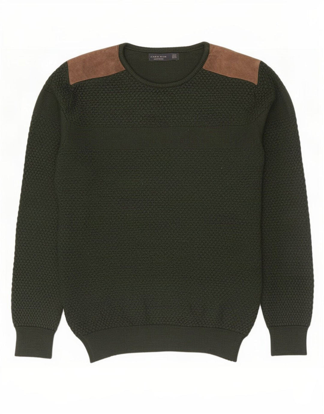 Maglione maglione girocollo da uomo Zara color verde medio