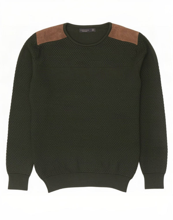 Maglione maglione girocollo da uomo Zara color verde medio