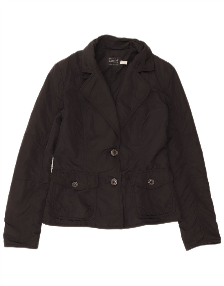 Giacca blazer a 2 bottoni da donna Pinko UK 8 Small nera in poliammide