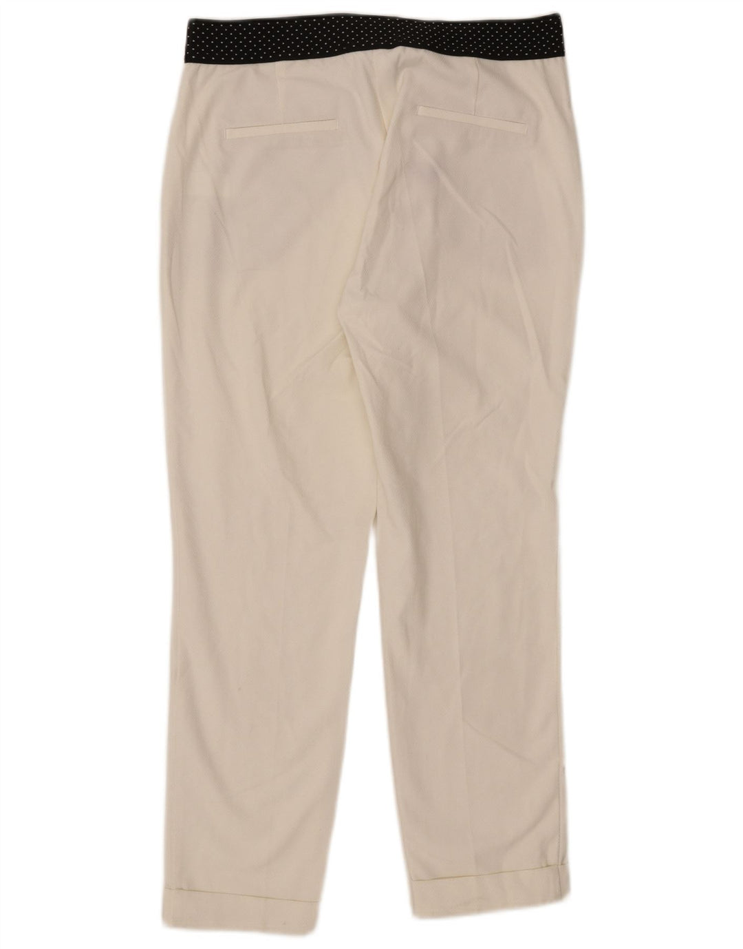 Pantaloni chino slim da donna Zara grandi W30 L27 poliestere color block bianco