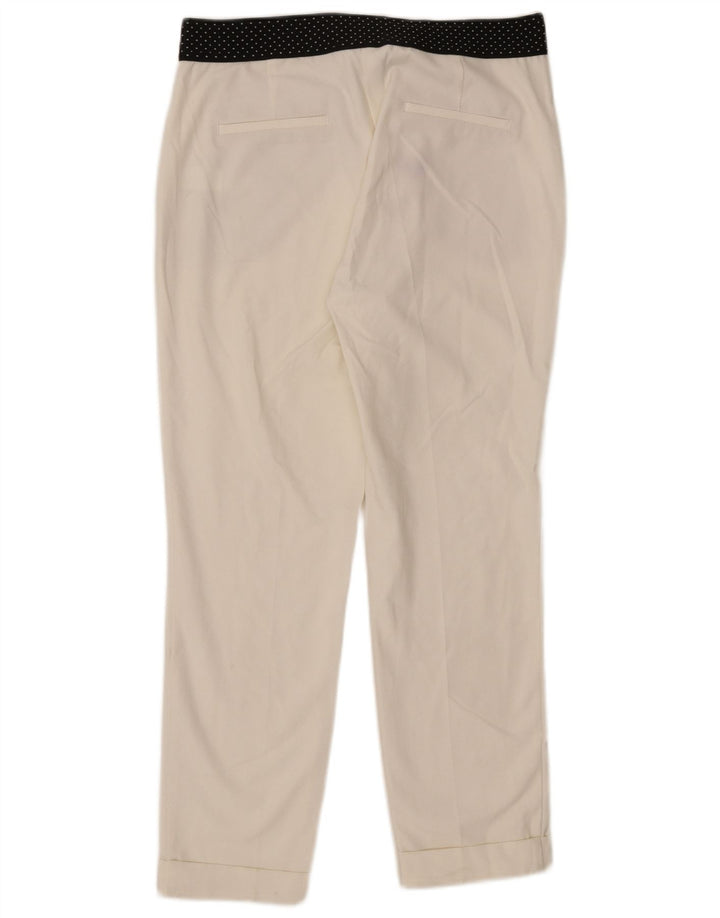 Pantaloni chino slim da donna Zara grandi W30 L27 poliestere color block bianco