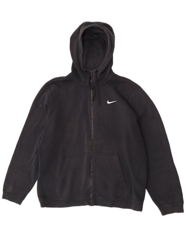 Felpa con cappuccio e zip Nike da uomo XL in cotone nero