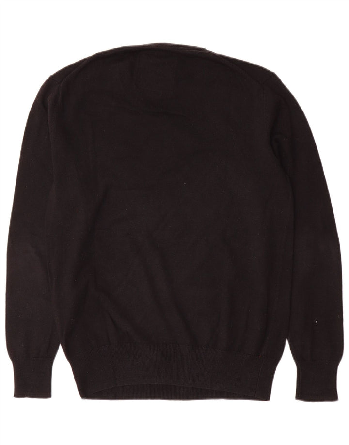 Maglione da uomo con scollo a V Superdry in cotone nero medio