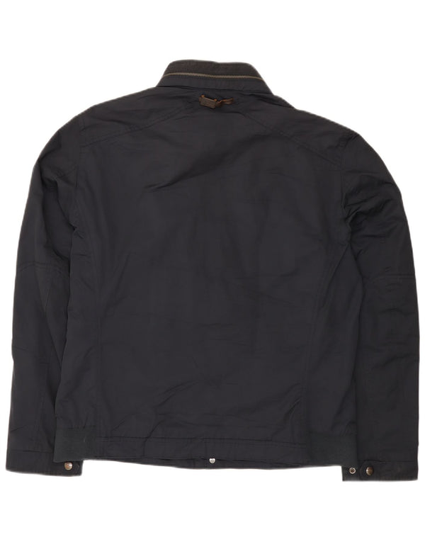 Massimo Dutti Giacca utilitaria da uomo con cappuccio UK 42 XL Cotone blu navy