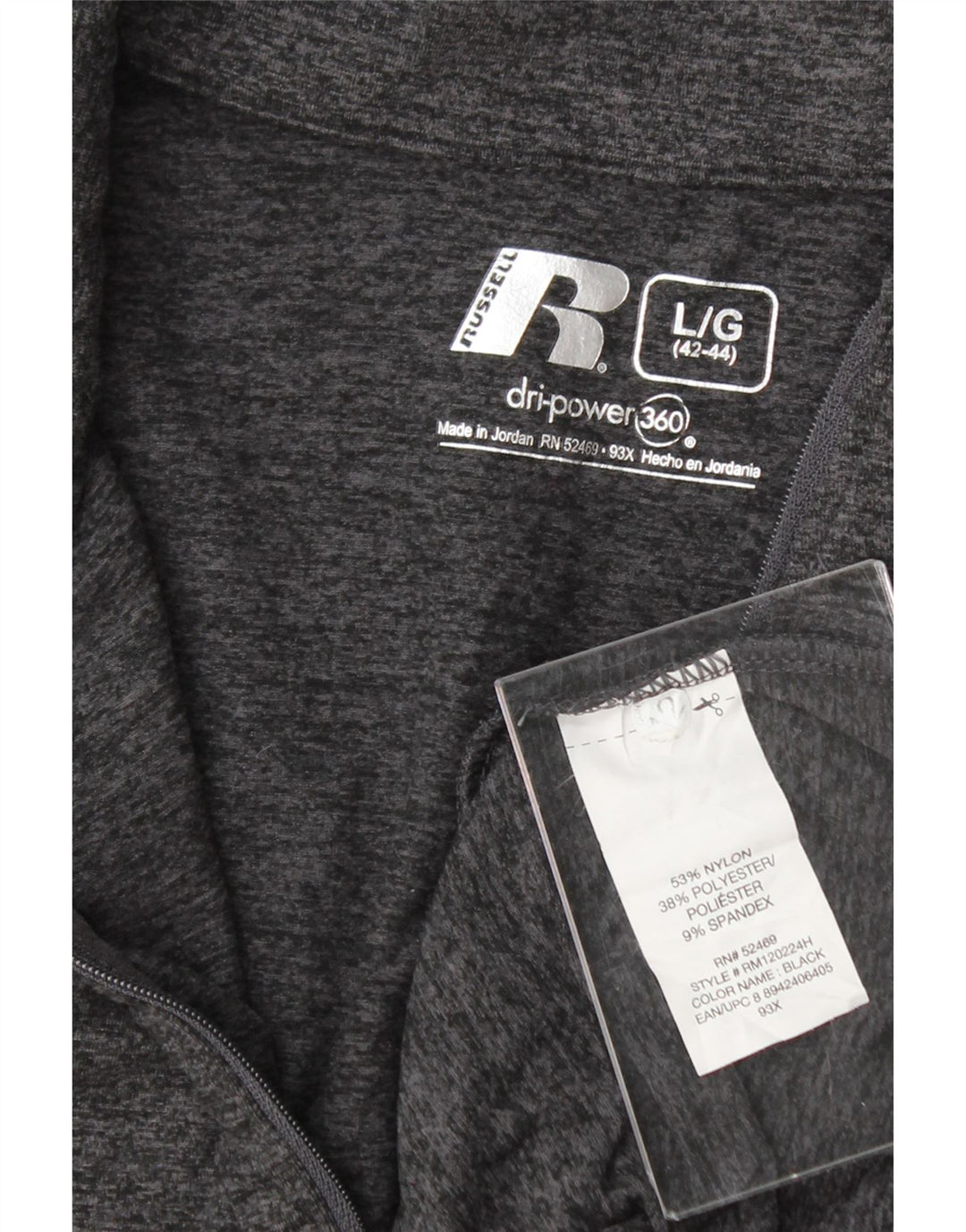 RUSSELL ATHLETIC Mens Zip Neck Pullover Tracksuit Top UK 42/44 Large Grey Vintage Russell Athletic and Second-Hand Russell Athletic from Messina Hembry 
