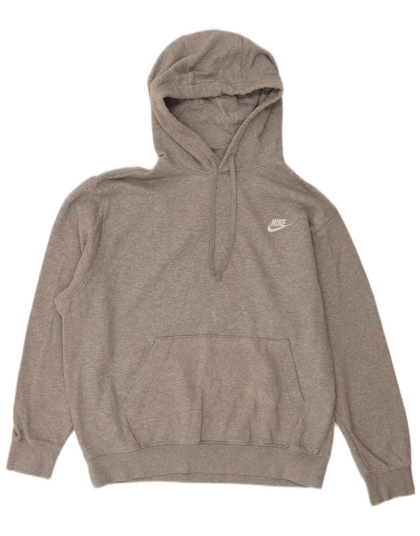 Felpa con cappuccio da uomo Nike Large in cotone grigio