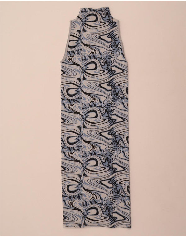 Abito aderente senza maniche da donna Zara con motivo astratto UK 4 XS multicolore