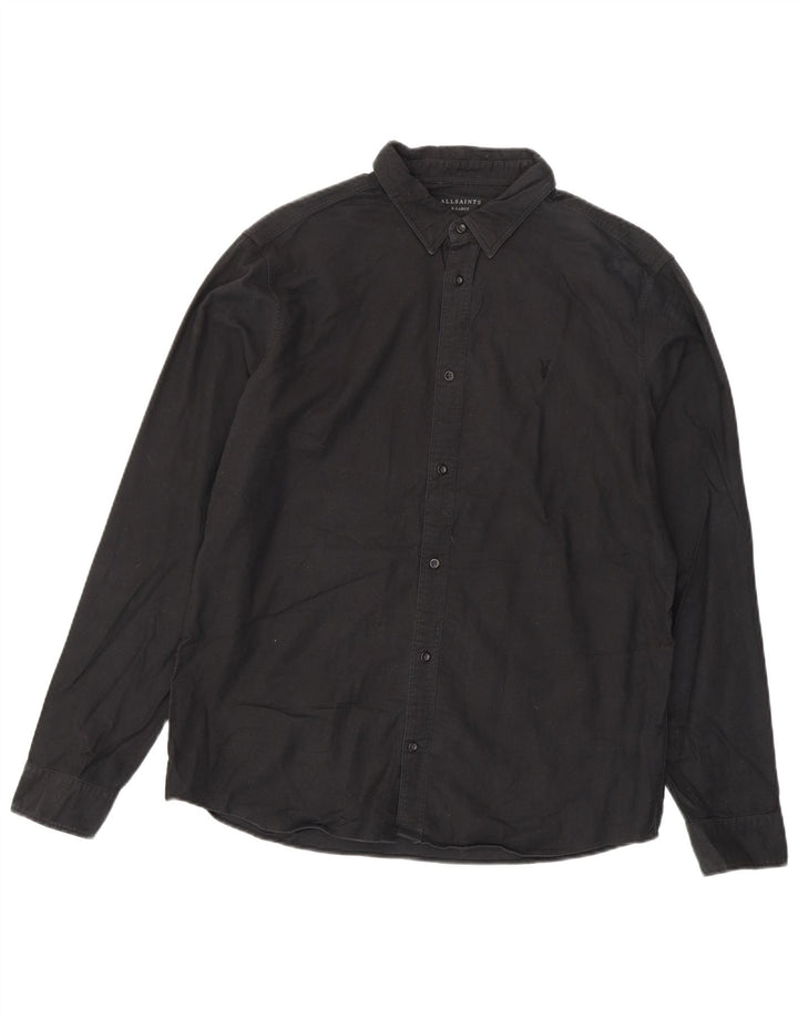 Camicia da uomo ALL SAINTS XL in cotone nero