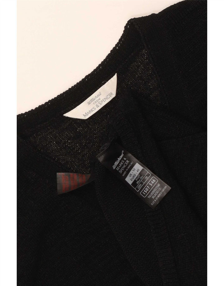 Maglione cardigan Marks & Spencer da donna St. Michael UK 12 medio nero