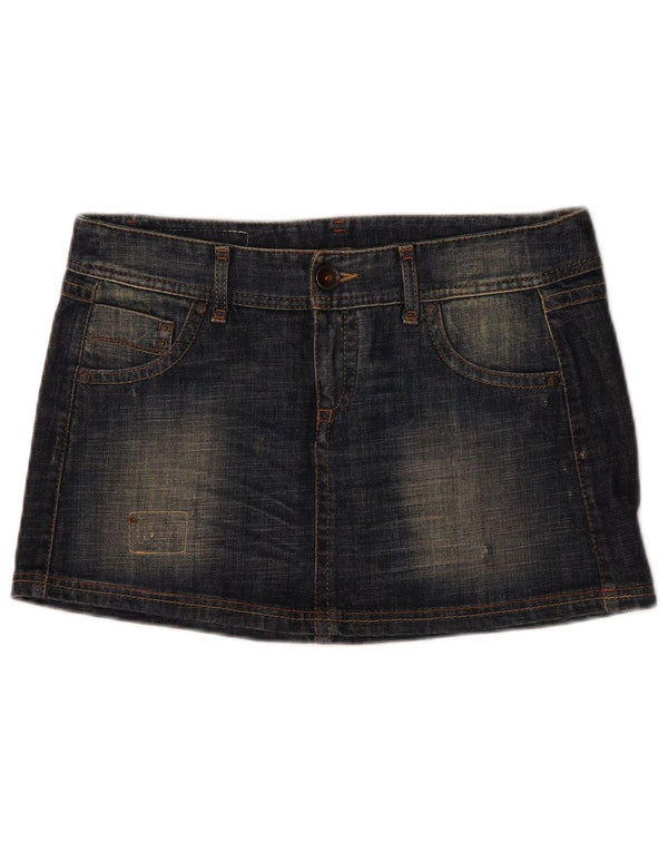 Mini gonna di jeans da donna Benetton IT 44 media W32 blu navy