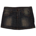 Mini gonna di jeans da donna Benetton IT 44 media W32 blu navy