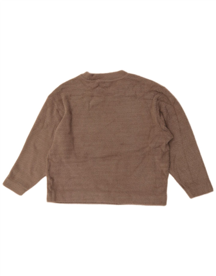 Maglione maglione girocollo oversize da donna Marks & Spencer UK 16 grande Beige