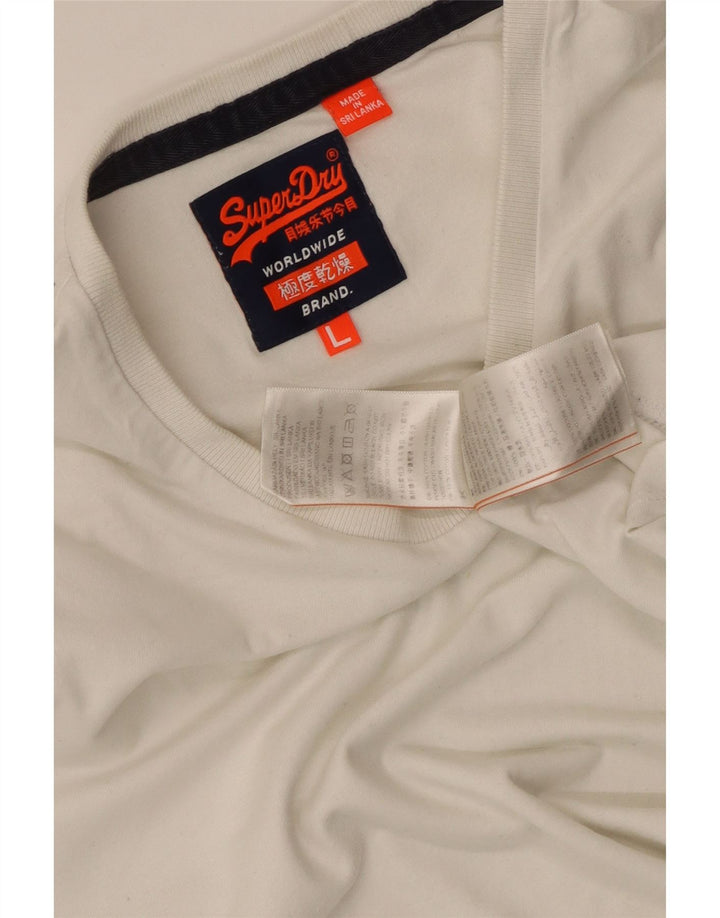 T-shirt da uomo Superdry Top grande in cotone bianco