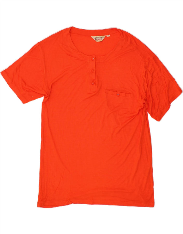 EXPRESS Womens T-Shirt Top UK 14 Medium Red Viscose Vintage Express and Second-Hand Express from Messina Hembry 