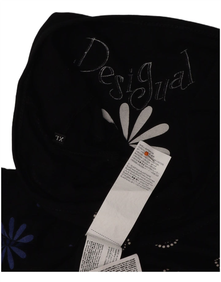 DESIGUAL Abito a trapezio da donna UK 18 XL Viscosa floreale nera