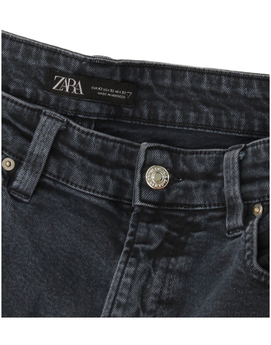 Jeans slim da uomo Zara EU 42 Large W32 L29 Blu navy