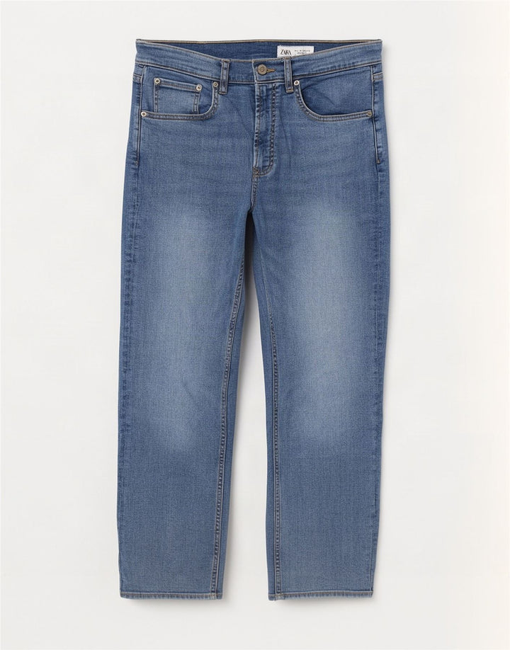 Jeans dritti da donna Zara EU 40 medi W30 L27 Blu