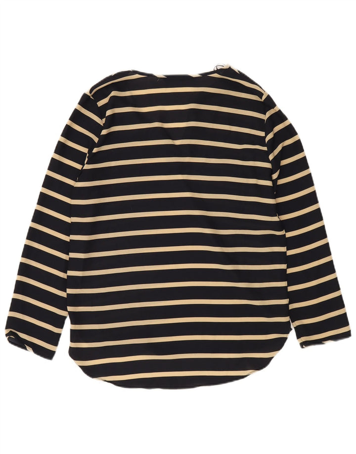 Top Zara da donna a maniche lunghe a maniche lunghe UK 10 Small Blu Navy a righe