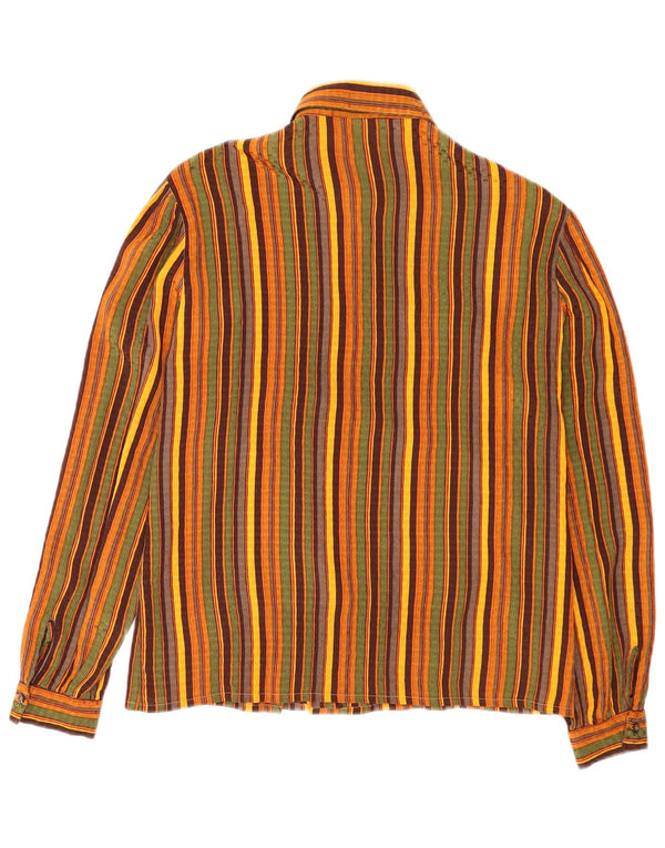 Vintage Womens Shirt UK 12 Medium Multicoloured Striped