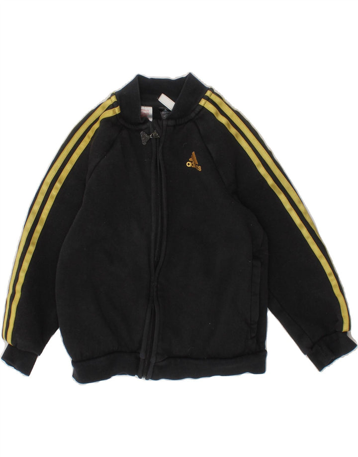 ADIDAS Boys Graphic Tracksuit Top Jacket 2-3 Years Black Cotton Vintage Adidas and Second-Hand Adidas from Messina Hembry 