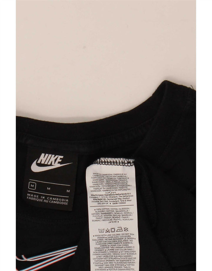 T-shirt corta da donna Nike UK 14 cotone medio nero