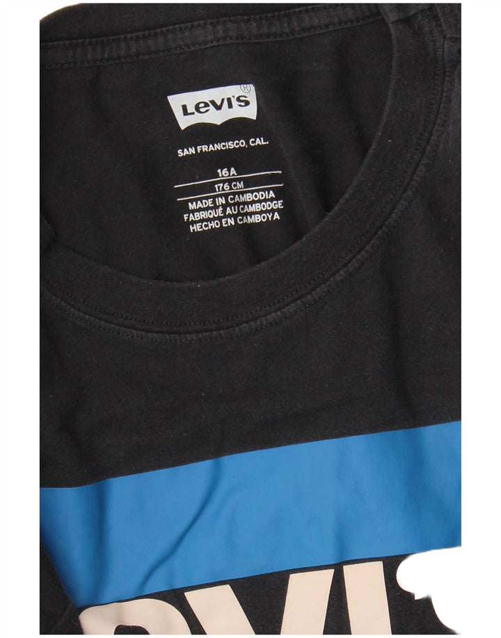 T-shirt grafica per ragazzi Levi's 15-16 anni nera