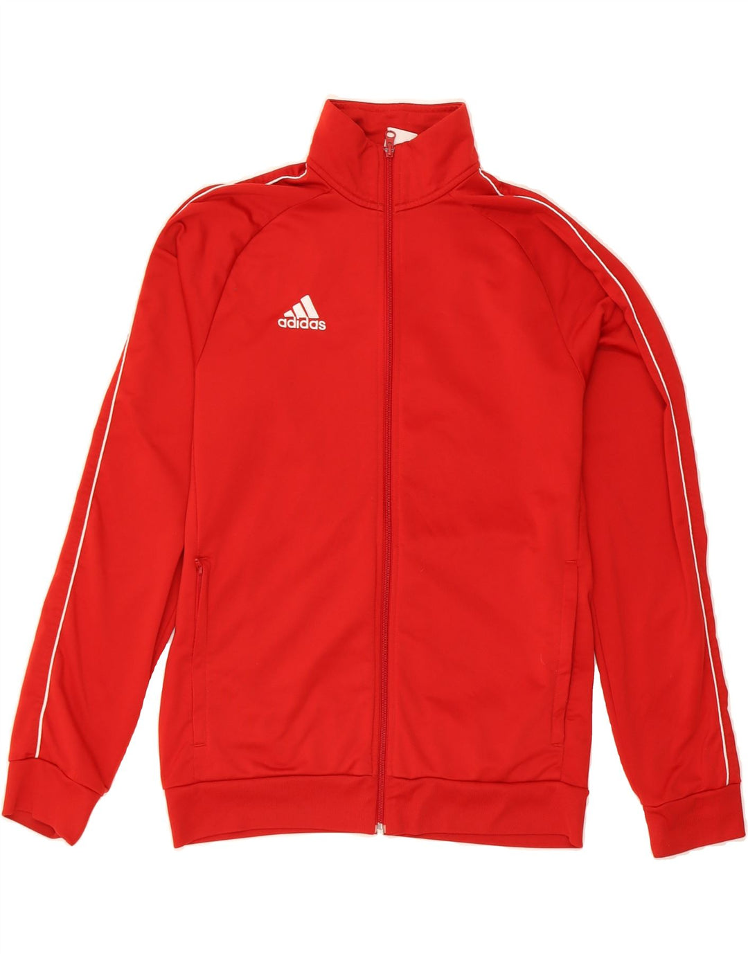 ADIDAS Mens Tracksuit Top Jacket Medium Red Polyester Vintage Adidas and Second-Hand Adidas from Messina Hembry 