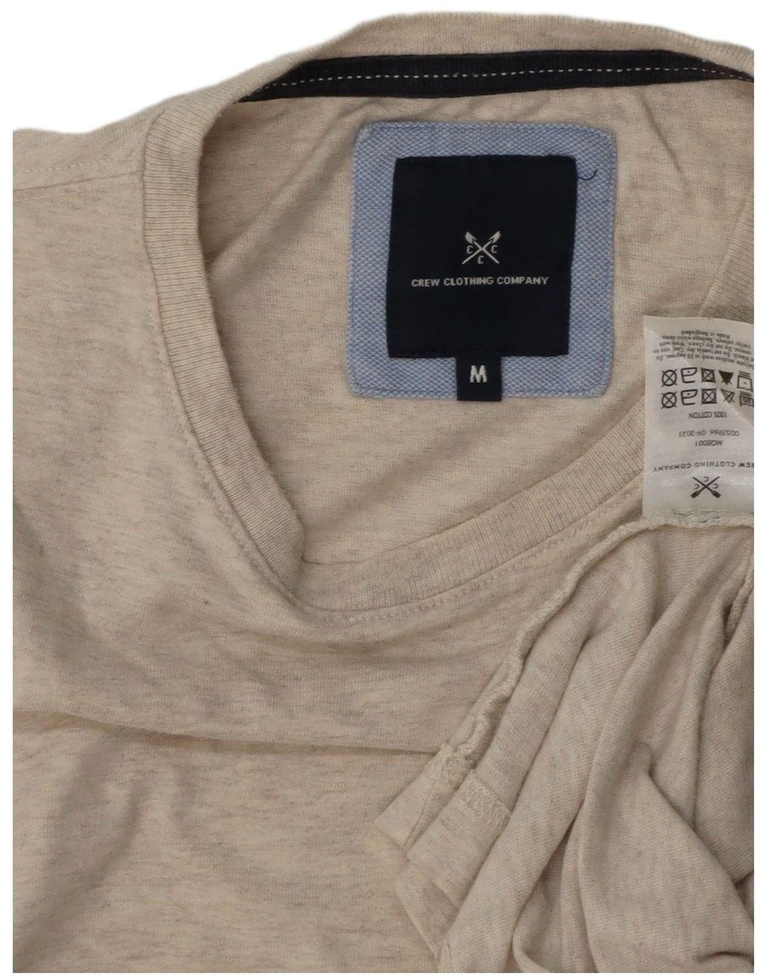 Crew Clothing T-shirt da uomo Top in cotone mélange grigio medio