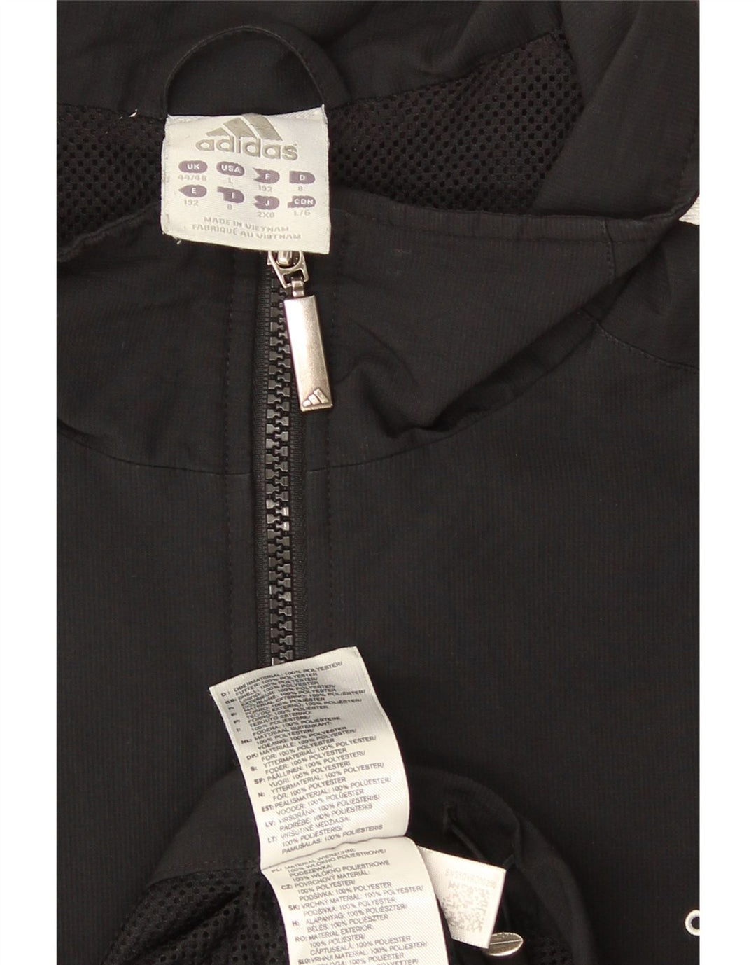 Giacca da tuta da uomo Adidas UK 44/46 grande poliestere nero