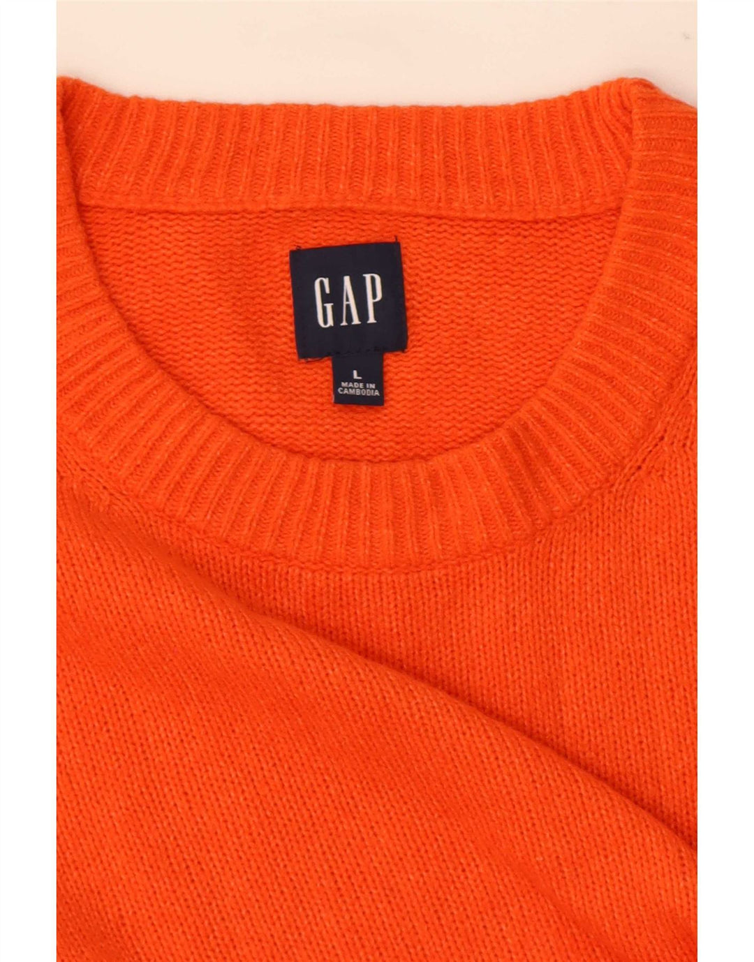 Maglione maglione girocollo oversize da donna Gap UK 16 grande cotone arancione