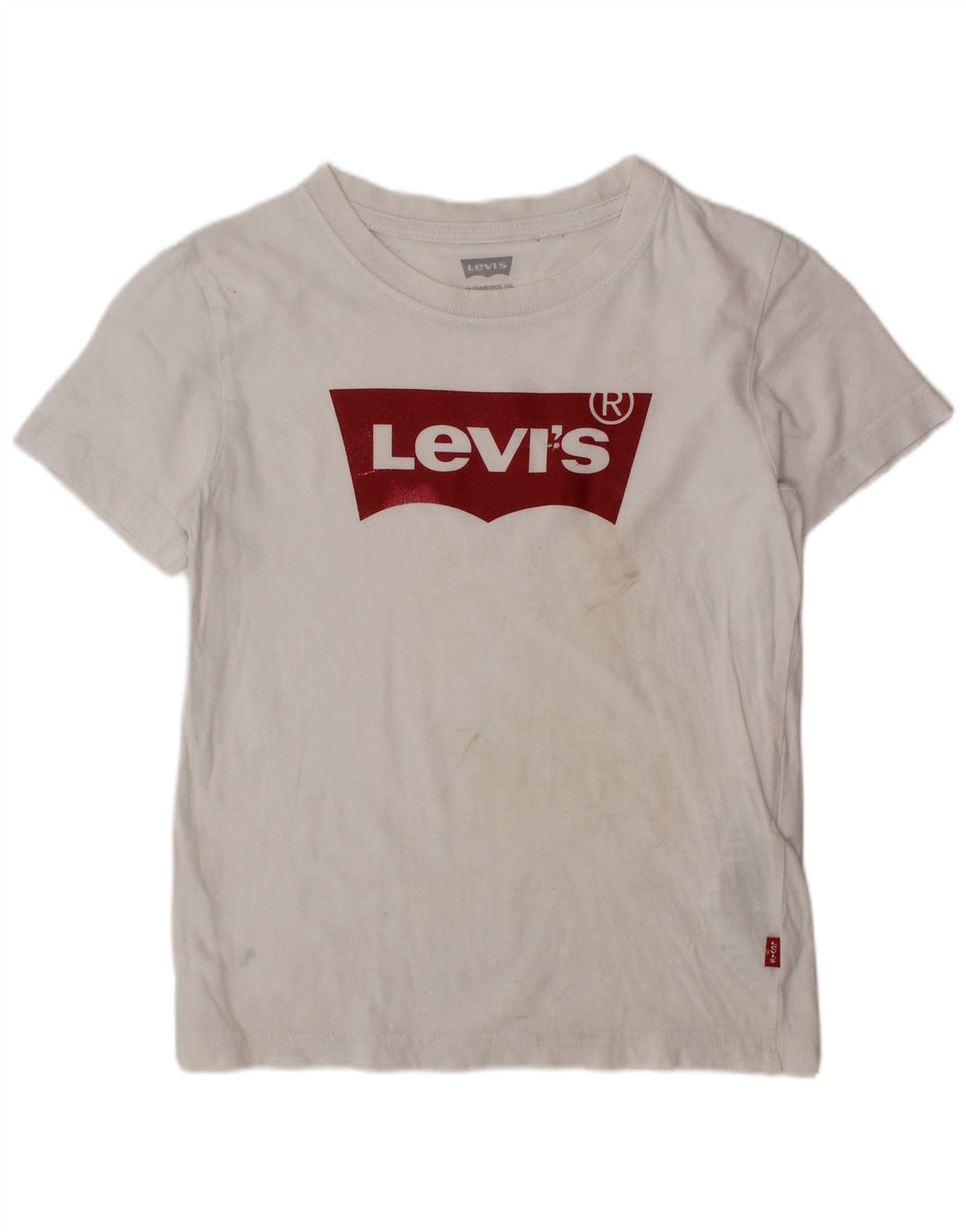 T-shirt grafica per bambina LEVI'S 5-6 anni in cotone bianco