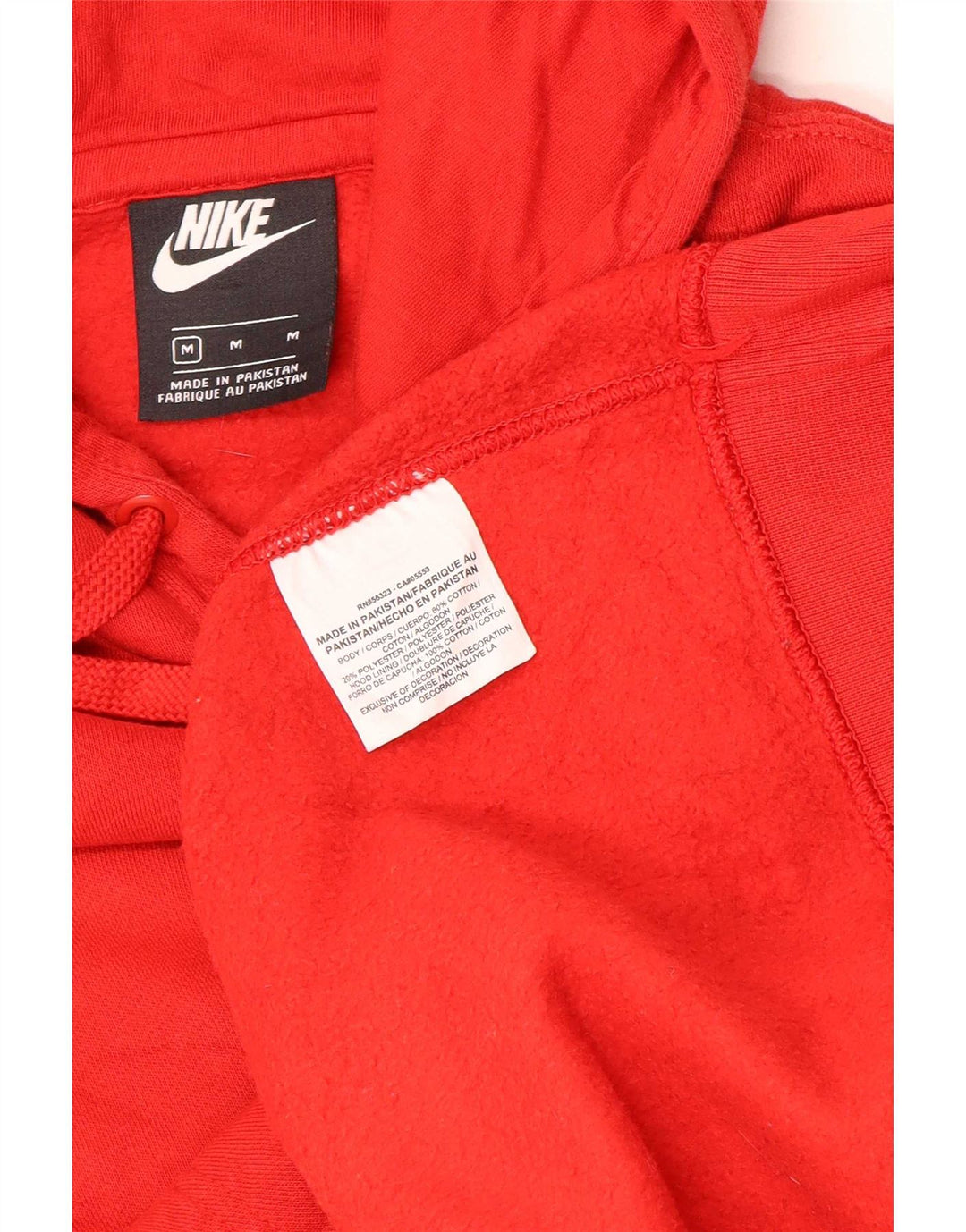 Felpa con cappuccio da uomo Nike Felpa con cappuccio rosso medio in poliestere