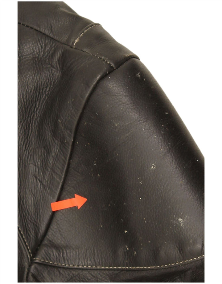 Giacca da corsa in pelle da donna POLO UK 14 pelle nera media