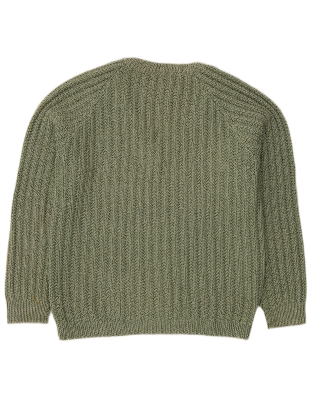 Maglione maglione vintage da uomo con scollo a V XL verde