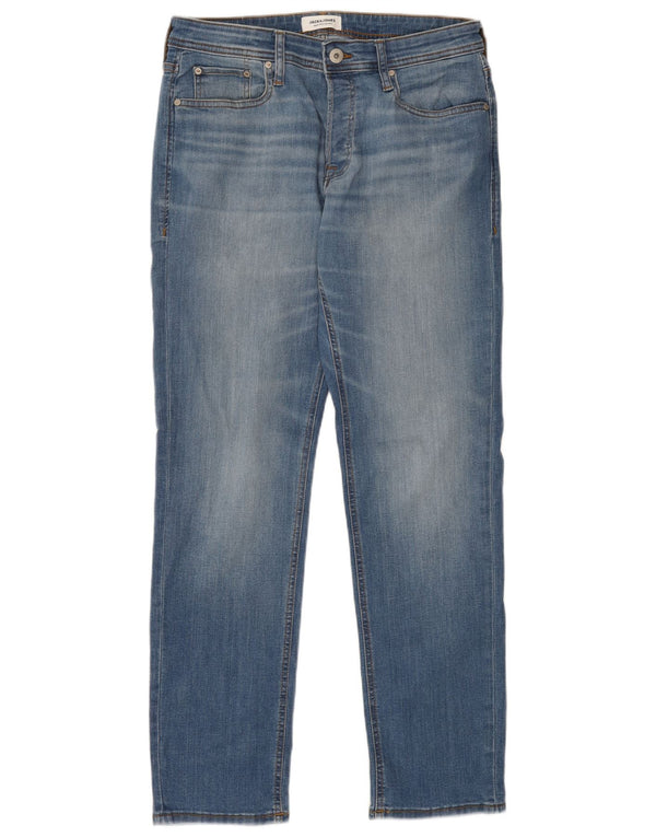 JACK & JONES Jeans dritti da uomo W31 L32 in cotone blu