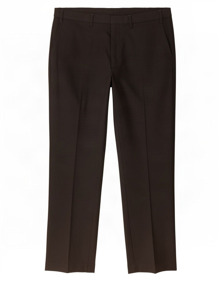 Pantaloni da abito slim fit da uomo Marks & Spencer W36 L31 poliestere nero
