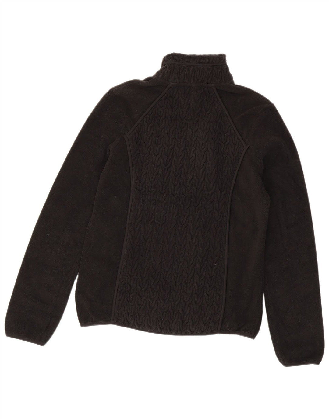 Giacca in pile da donna Brugi UK 14 grande poliestere nero