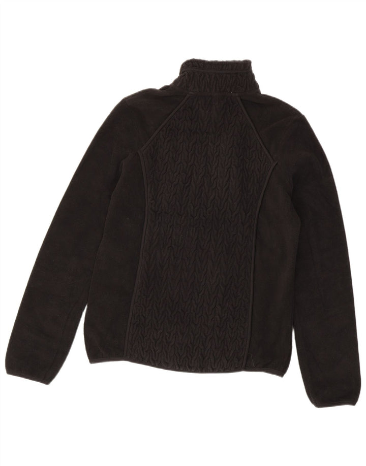 Giacca in pile da donna Brugi UK 14 grande poliestere nero