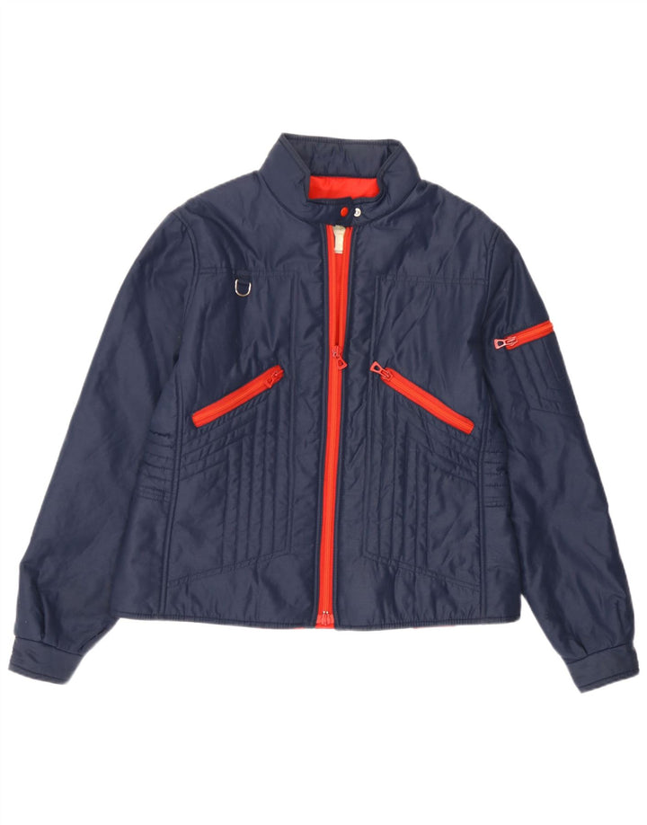 Giacca imbottita da donna Trissi UK 14 medio blu navy
