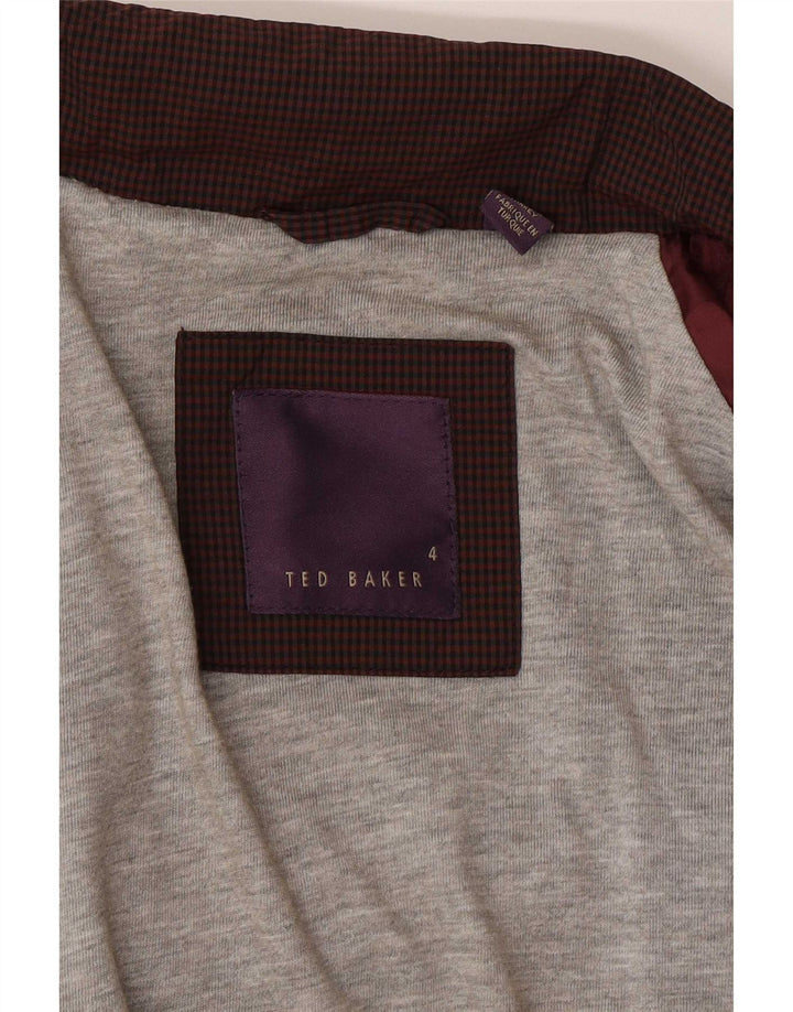 Giubbotto bomber da uomo Ted Baker taglia 4 grande quadretto marrone