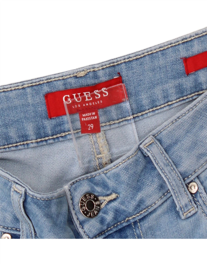 GUESS Womens Mid Rise Skinny Jeans W29 L33 Blue Vintage Guess and Second-Hand Guess from Messina Hembry 