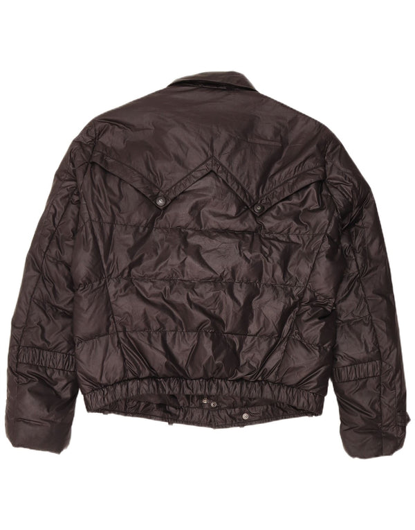 Giacca imbottita militare vintage da uomo IT 52 XL poliestere nero