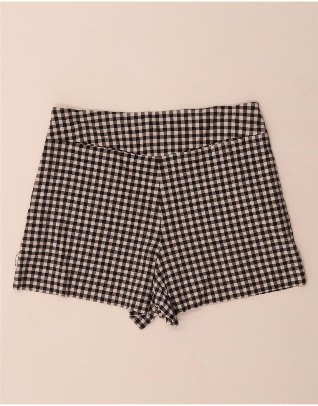 Pantaloni caldi Zara Trafaluc da donna medi W28 cotone a quadretti neri