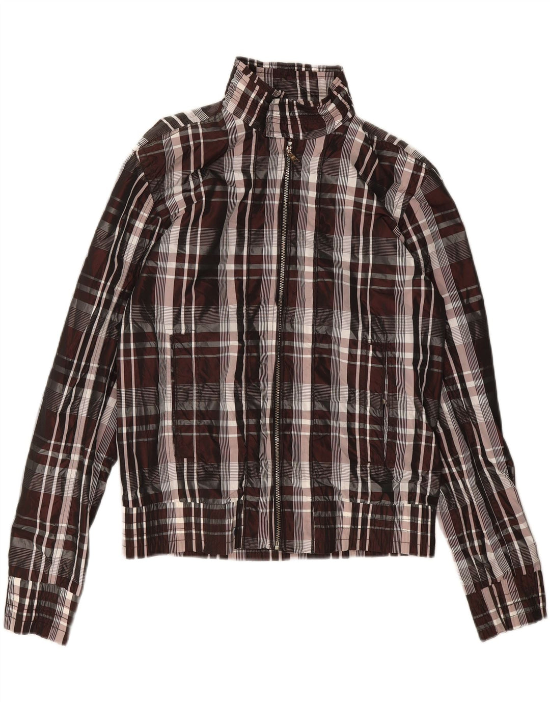 Giubbotto bomber da uomo Zara UK 38 nylon a quadri multicolore medio