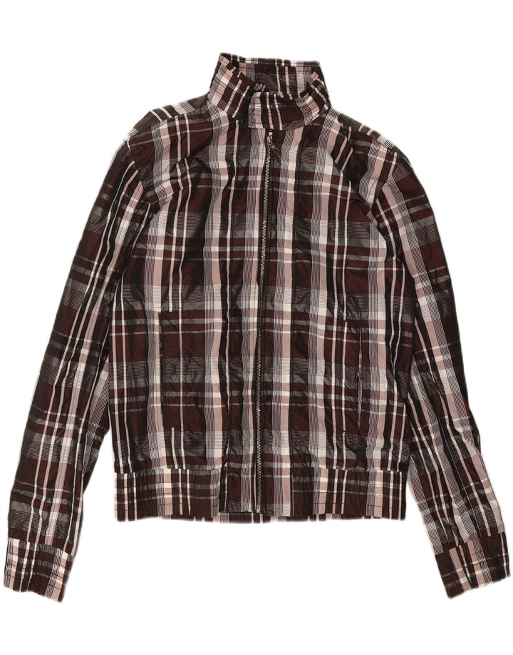 Giubbotto bomber da uomo Zara UK 38 nylon a quadri multicolore medio