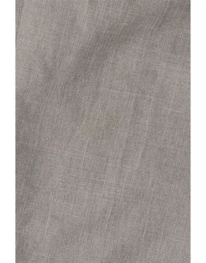 Pantaloni da abito regolari da uomo Marks & Spencer W42 L31 poliestere grigio