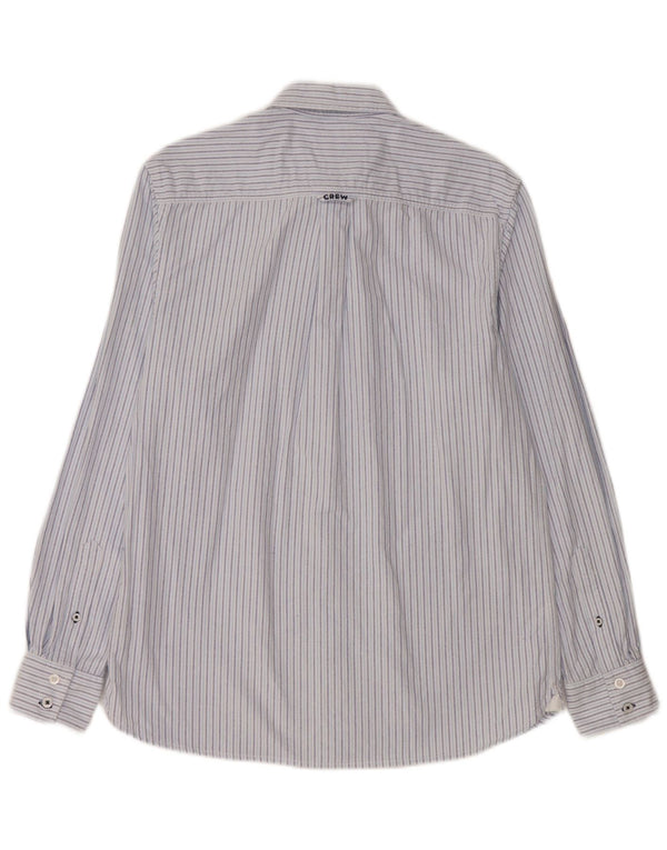 CREW CLOTHING Camicia da uomo dalla vestibilità classica, in cotone gessato blu grande