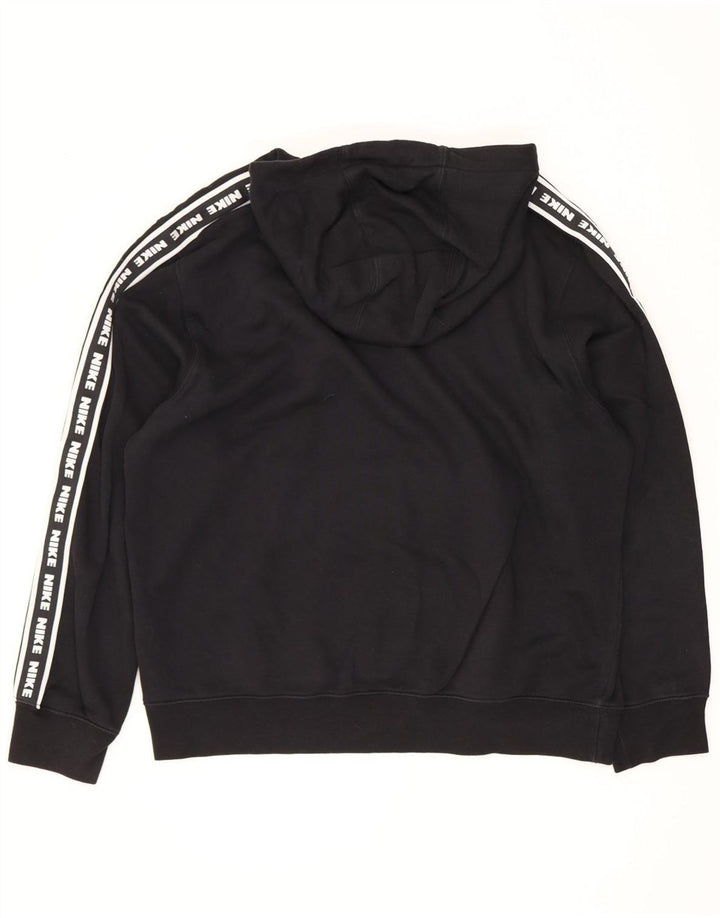 Felpa con cappuccio grafica Nike da uomo grande in cotone nero